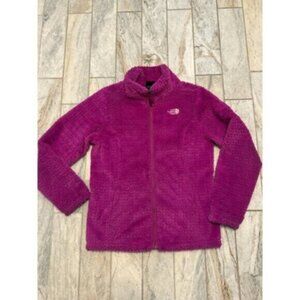 The North Face girls youth large 14/16 purple faux fur coat